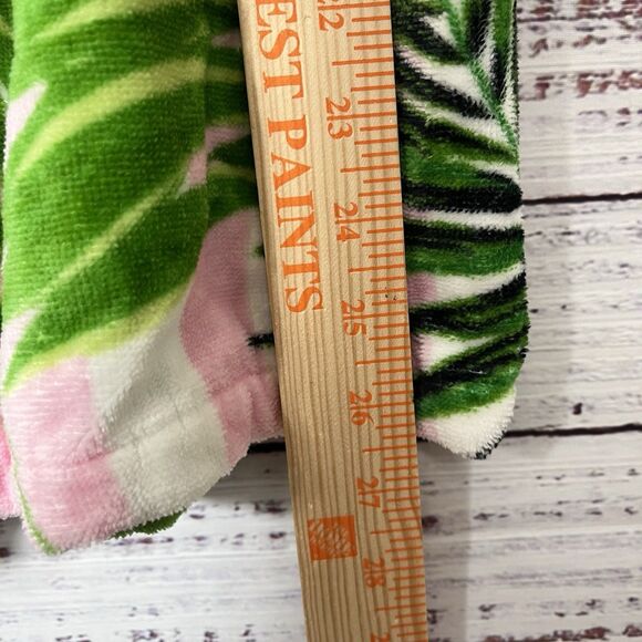 Victoria's Secret Bath Body Spa Wrap Towel Cover Up Pink White Palm Stripe 27x55 - Picture 9 of 9